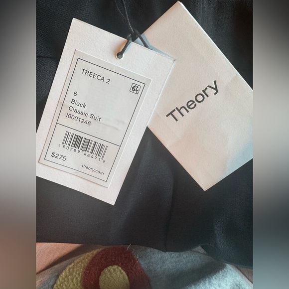 NWT Theory Treeca 2 Good Wool Classic Suit Cropped Tailored Black Pant 6 Medium - Picture 8 of 10